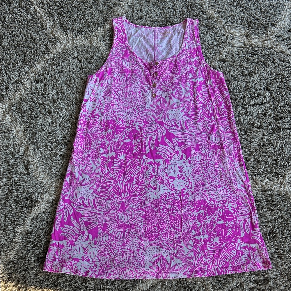 Lilly Pulitzer Pink and White Floral Dress